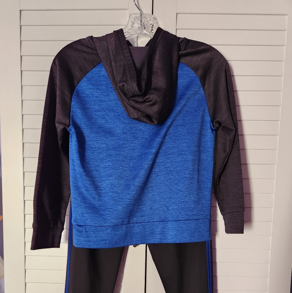 Kids Black and Blue Track Pants - Picture 2 of 6